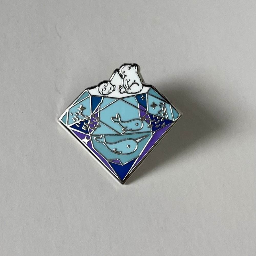 *50% OFF! Iceberg Polar Bear Narwhal pin glacier ice berg ocean save the bears - Picture 3 of 3